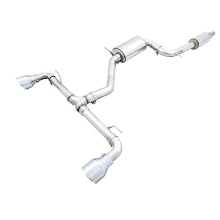 Superjock Chrome & Silver Tips Touring Edition Exhaust for 2022 VW GTI MK8 SU3867580